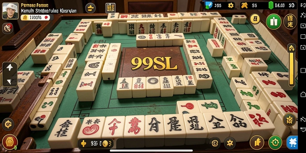 Tampilan menarik dari gameplay Mahjong 99SL yang seru.
