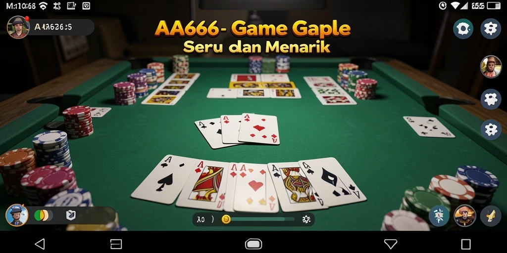 Gameplay seru Gaple di AA666 dengan interaksi pemain.