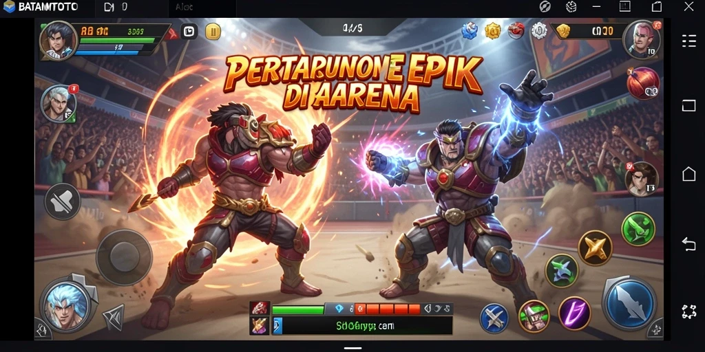 Tangkapan layar menampilkan aksi pertarungan dari BATAMTOTO.