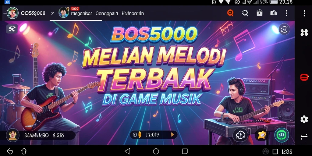 Tampilan gameplay menarik dari BOS5000 dengan berbagai pilihan lagu.