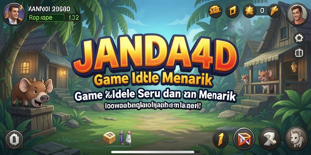 Screenshot gameplay JANDA4D menampilkan aksi seru dan karakter menarik dalam game Idle.