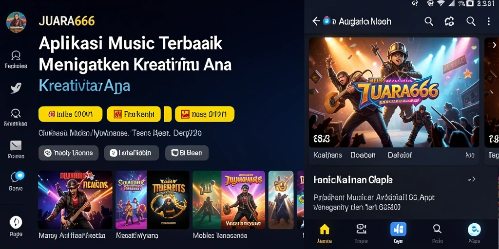 Screenshot JUARA666 menampilkan aksi gameplay musik yang menarik.