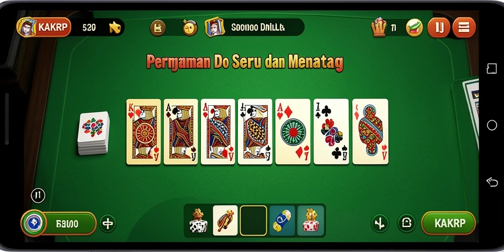 Tampilan gameplay KAKRP menampilkan suasana seru permainan Domino.