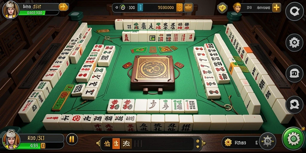 Tampilan screenshot game KKRP dengan gameplay Mahjong yang menarik.