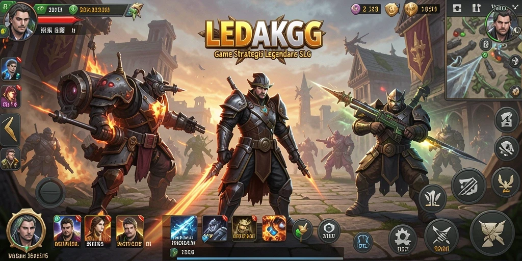 Screenshot LEDAKGG menampilkan aksi pertempuran strategi yang epik.
