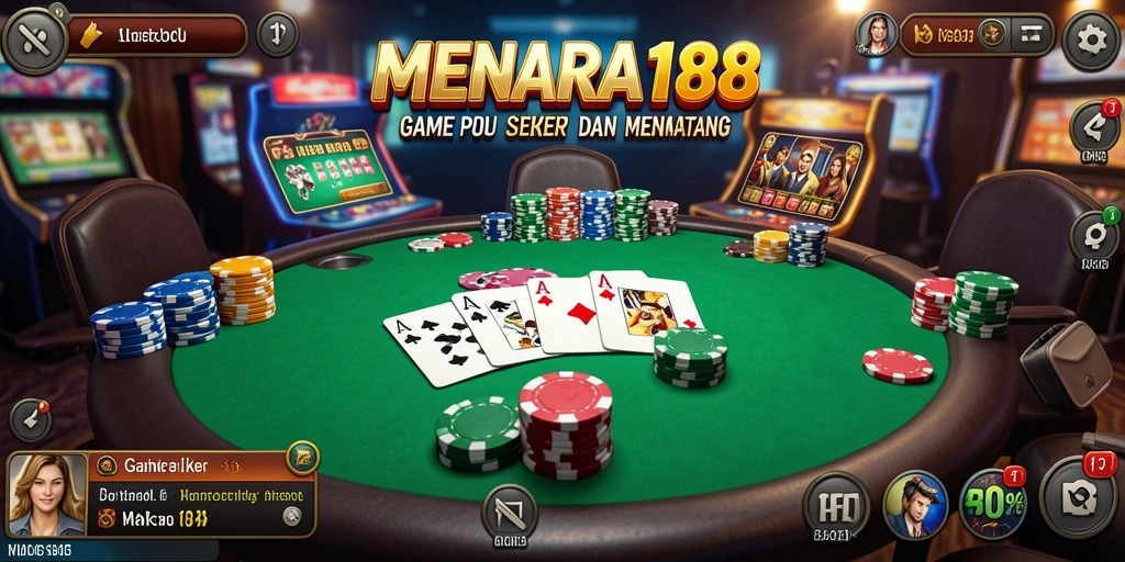 Tampilan gameplay Poker yang menarik di MENARA188.