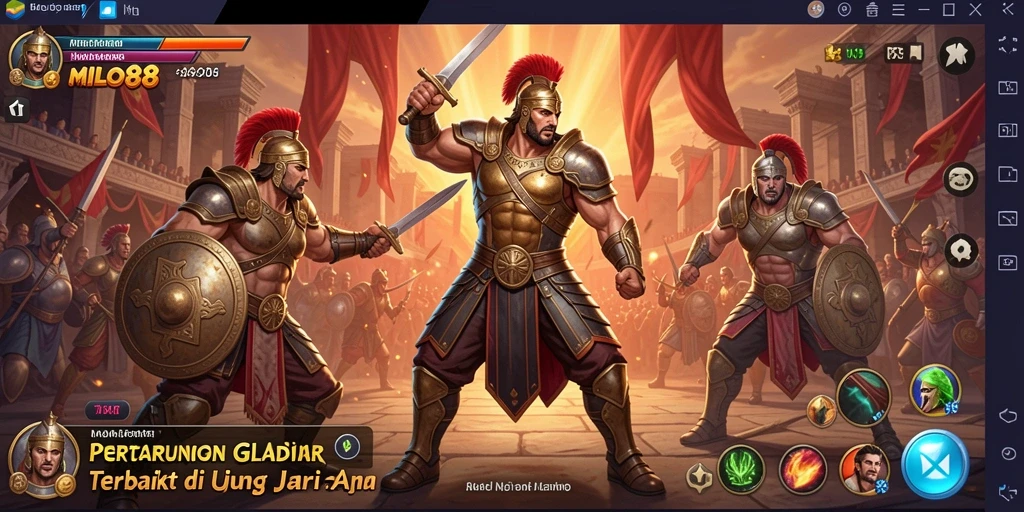 Tampilan gameplay <strong>MILO88</strong> yang intens dan mendebarkan saat pertarungan.