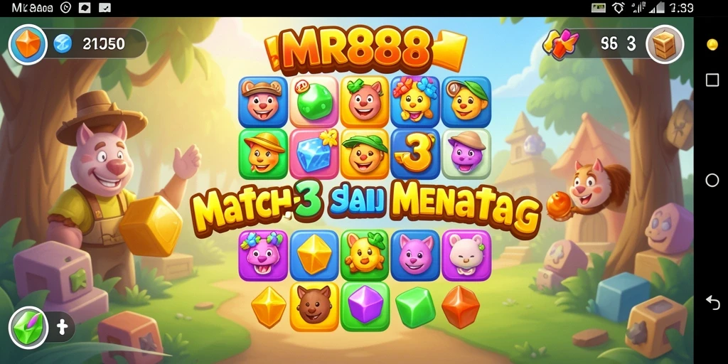 Gameplay seru dalam game Match-3 MR888 yang menantang.