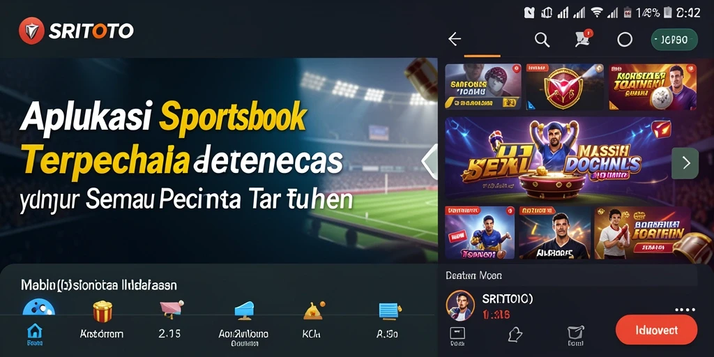 Tampilan gameplay utama SRITOTO dalam aplikasi Sportsbook.