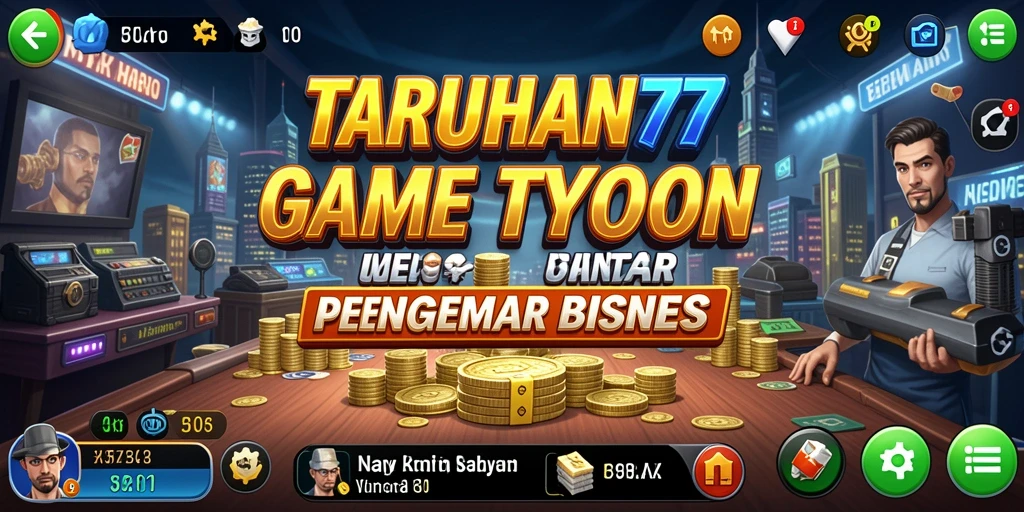 Screenshot gameplay TARUHAN77 menampilkan manajemen bisnis yang seru.
