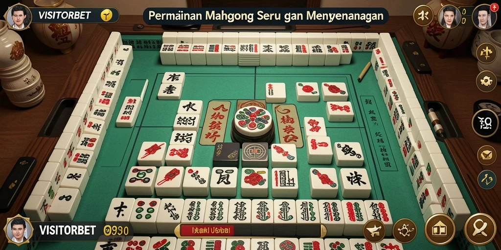 Tampilan gameplay seru di VISITORBET, cocok untuk penggemar Mahjong.